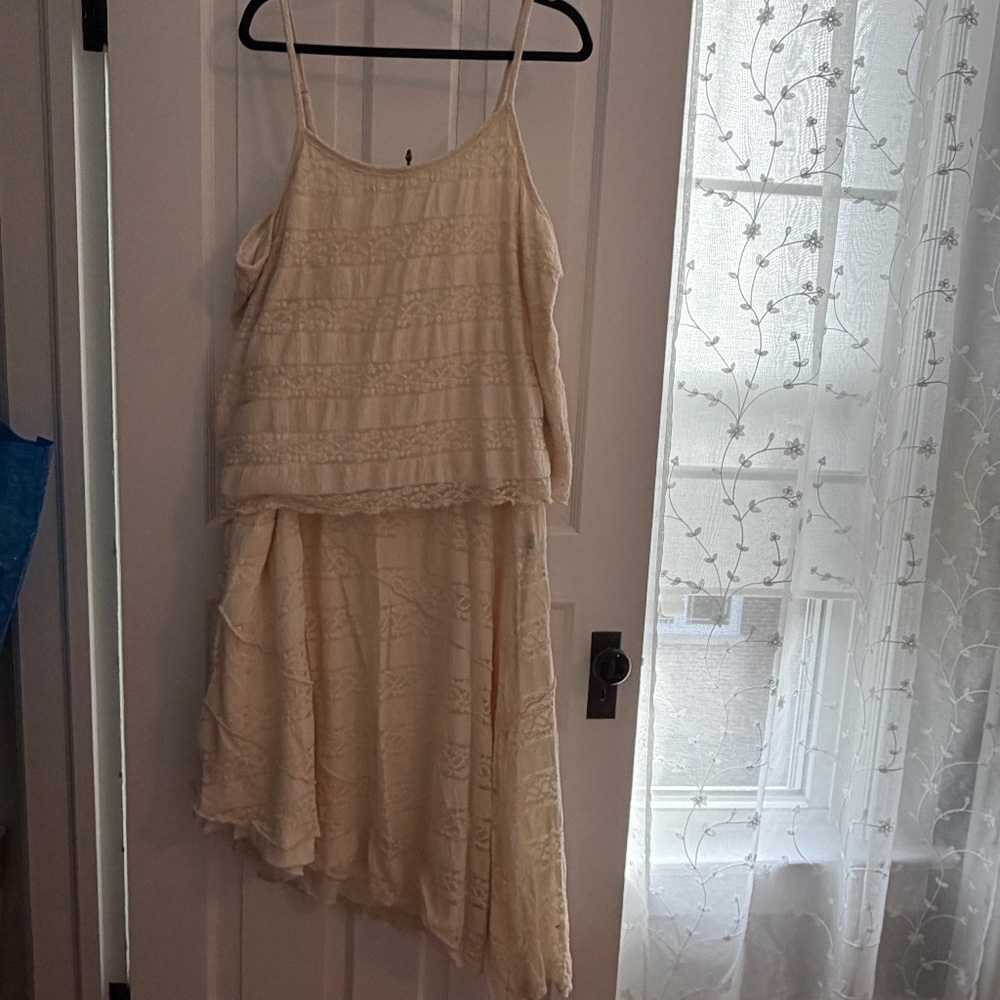 White Lace Tank & Skirt Separates